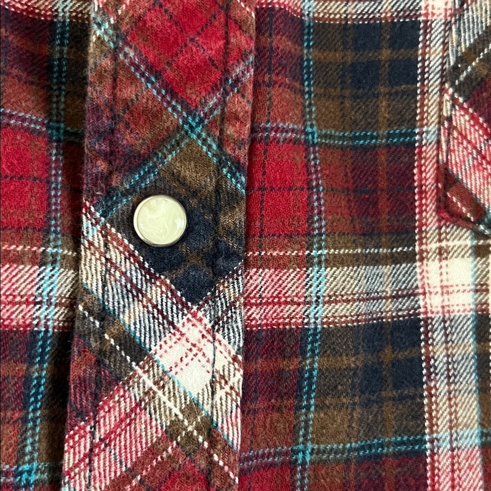 Vintage by Routegg Original Clothing Co Men's Multicolor Plaid Snap Button Shirt - Picture 6 of 9